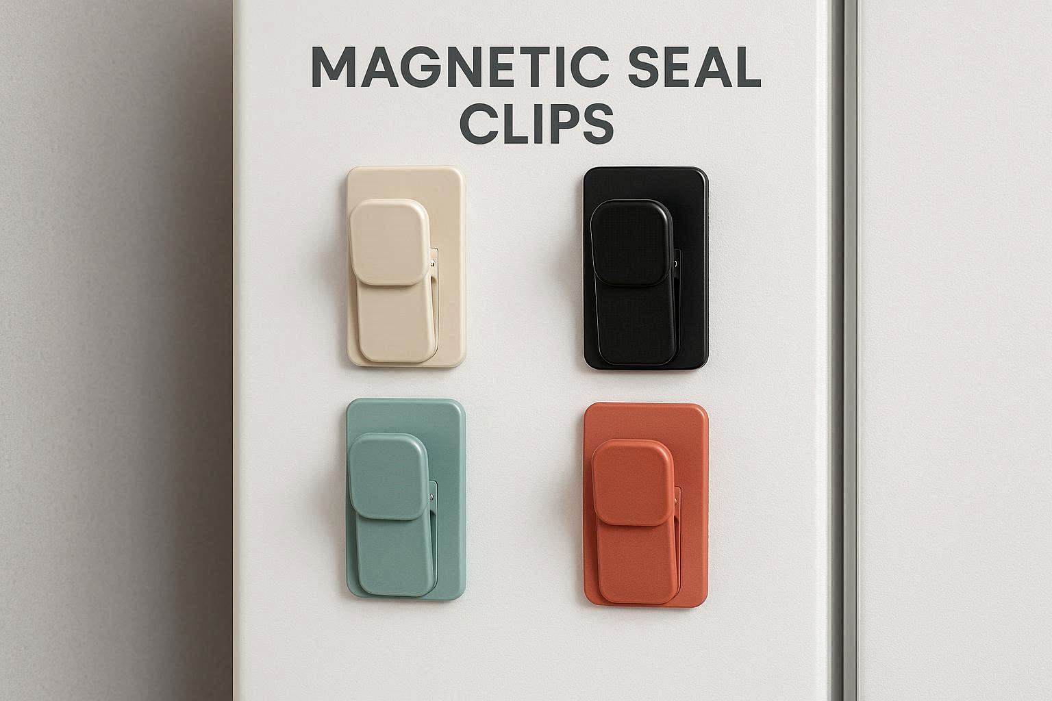 Magnetic Seal Clips with Fridge Mount for Easy Access and Organization - Image 1