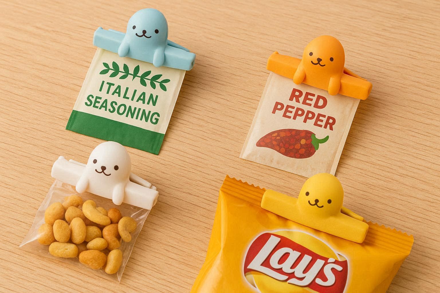 Mini Seal Clips for Small Bags Spice Packets and Snack Portions - Image 1