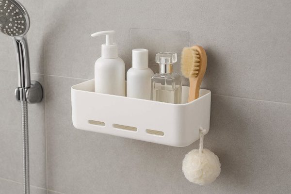 29 Adhesive Shower Wall Organizer No Drill Storage for Bathroom