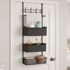 3 Over the Door Hooks Space Saving Storage for Bathrooms and Bedrooms