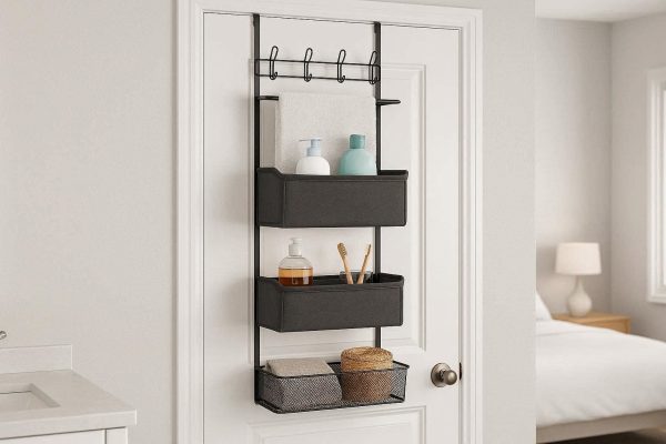 3 Over the Door Hooks Space Saving Storage for Bathrooms and Bedrooms