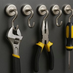 8 Magnetic Hooks Strong Hold for Metal Surfaces Tool Organization